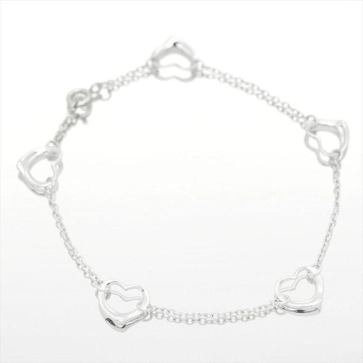 ティファニー オープンハート 5P ブレスレット 18K(YG) 3.7g 引き輪ヘコミ 金性刻印なし ZZ019245｜中古ブランド品 ・ブランド古着通販｜ALLU（アリュー） 匿名配送中古品 ティファニー 5オープンハート ブレスレット