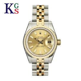 【ギフト品質】ロレックス ROLEX レディース 女性 彼女 妻 腕時計 デイトジャスト 18金 K18YG ステンレススチール イエローゴールド 自動巻き オートマチック 179173 誕生日 記念日 プレゼント ギフト 20代 30代 40代 50代【中古】