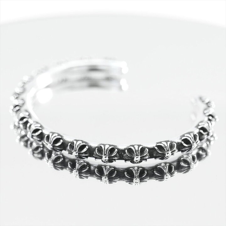 クロムハーツ BANGLE CROSS/クロスバンド 纏めれ シルバーバングル  