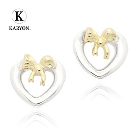 【ギフト品質】ティファニー Tiffany&Co ピアス ハート リボン イエローゴールド 18金 K18YG シルバー Ag925 レディース 女性 彼女 妻 誕生日 記念日 プレゼント ギフト 20代 30代 40代 50代【動画】【中古】