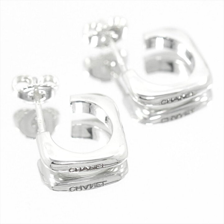 楽天市場】【ギフト品質】シャネル CHANEL フープ ピアス シルバー 