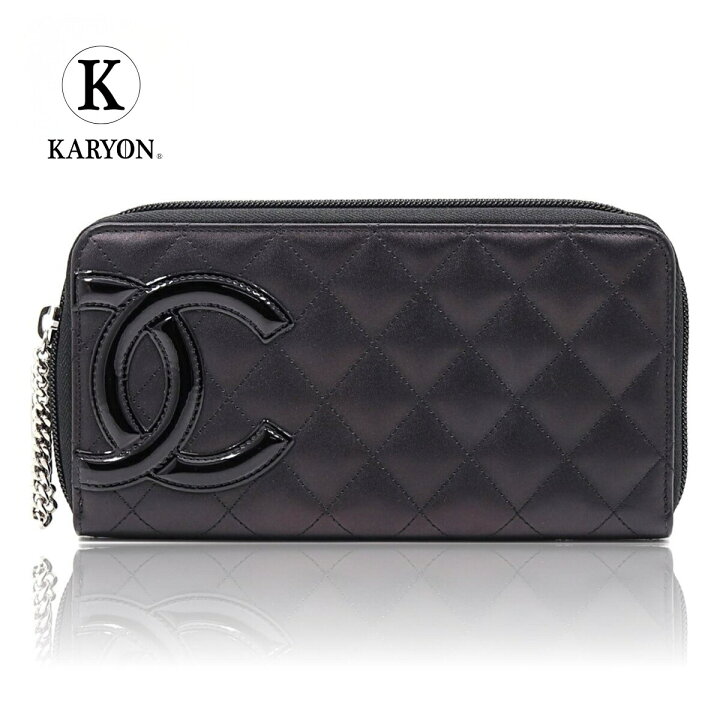 楽天市場 動画 ギフト品質 シャネル Chanel 長財布 カンボンライン ラウンドファスナー ブラック 黒 ピンク A レディース 女性 彼女 妻 誕生日 記念日 プレゼント 代 30代 40代 50代 中古 Karyon ギフトアンドセレクト