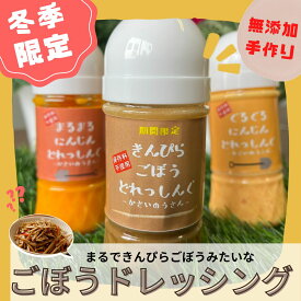 【農家の手作り！】きんぴらごぼうどれっしんぐ　農家　手作り　ごぼう　ドレッシング 　無添加　期間限定　冬季限定