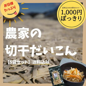 【農家の切干大根】切干大根40g×5袋セット　送料込み　ゆうパケット 　岩手県　農家　手作り　天日干し　1000円　ぽっきり　ポッキリ