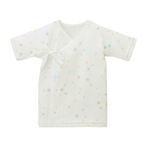 ミキハウス ミキハウスファースト 50cm 60cm ベビー肌着 ピュアベール ニットガーゼ 星柄 短肌着 出産祝い プレゼント 正規品 赤ちゃん お出かけ 孫 まご 春用 夏用 秋用 冬用 オールシーズン