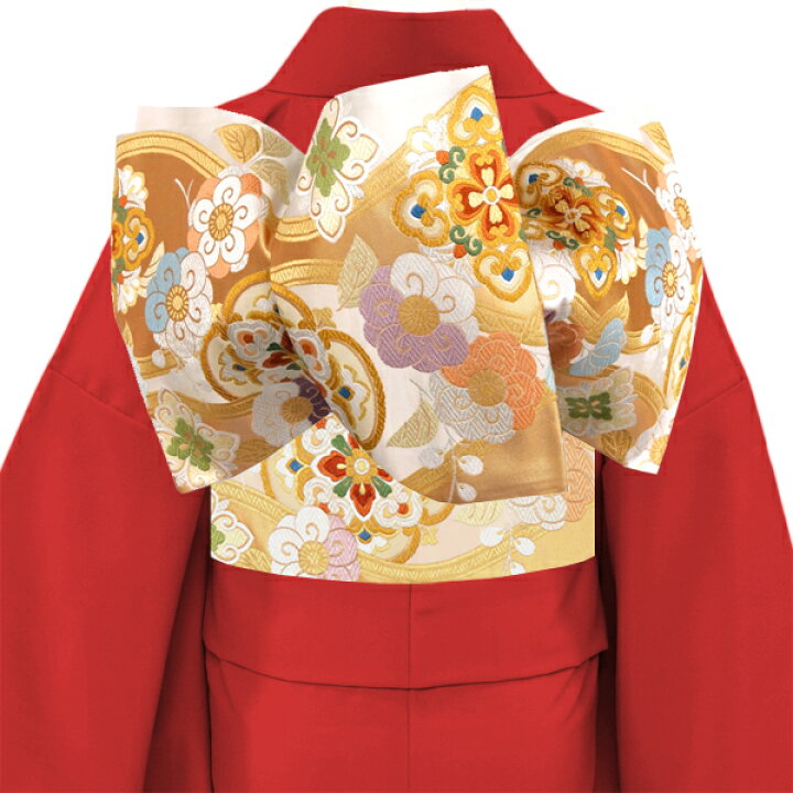 楽天市場】15%OFFクーポンあり 袋帯 金×白 振袖用 志都香 仕立て付き 