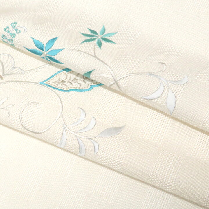 楽天市場】≪20%OFFクーポンあり≫刺繍 名古屋帯 白 スリーシーズン 