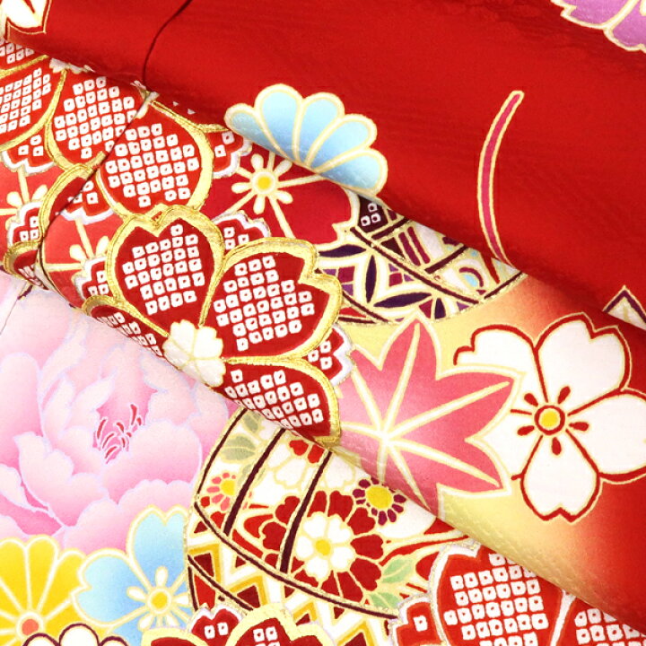 楽天市場】振袖 赤 仕立て付き 新品 販売 購入 古典柄 毬 桜 牡丹 菊
