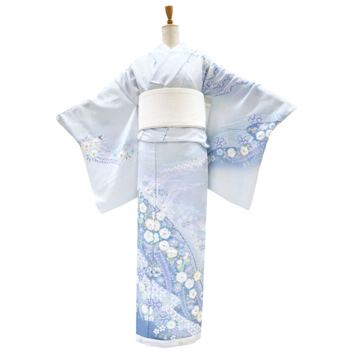 楽天市場】関芳 桂由美 訪問着 水色 仕立て付き 新品 販売 購入 辻が花 