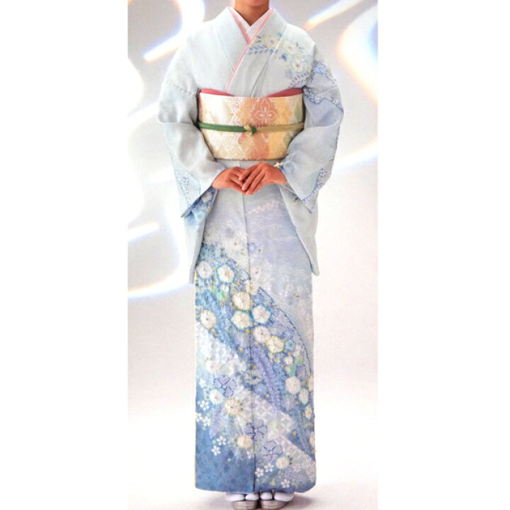 楽天市場】関芳 桂由美 訪問着 水色 仕立て付き 新品 販売 購入 辻が花 
