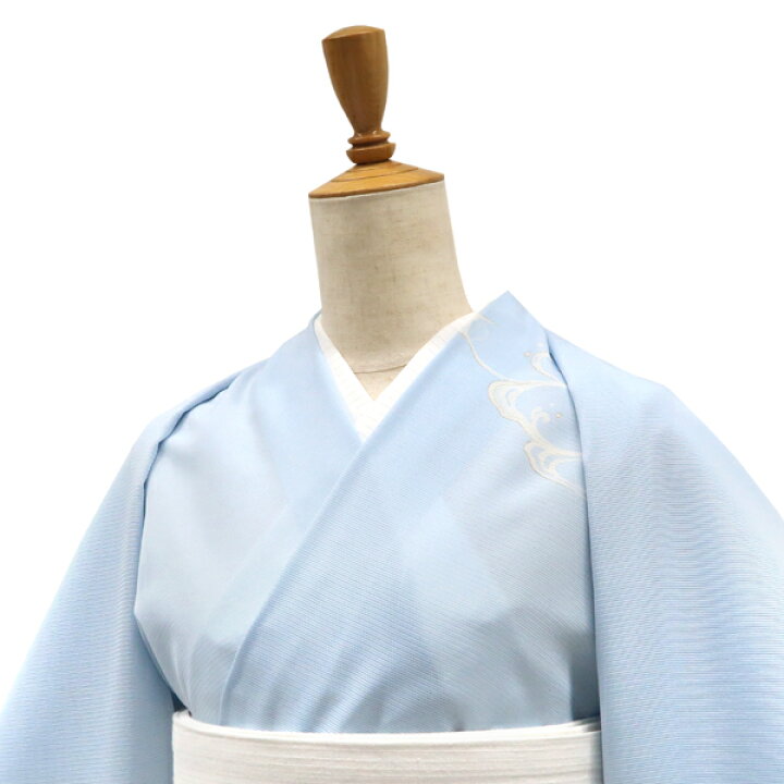 楽天市場】絽夏付下訪問着 水色 十日町老舗染元 仕立て付き 新品 販売  
