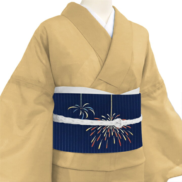 楽天市場】≪15%OFFクーポンあり≫秀美 夏名古屋帯 紺色 仕立て付き 