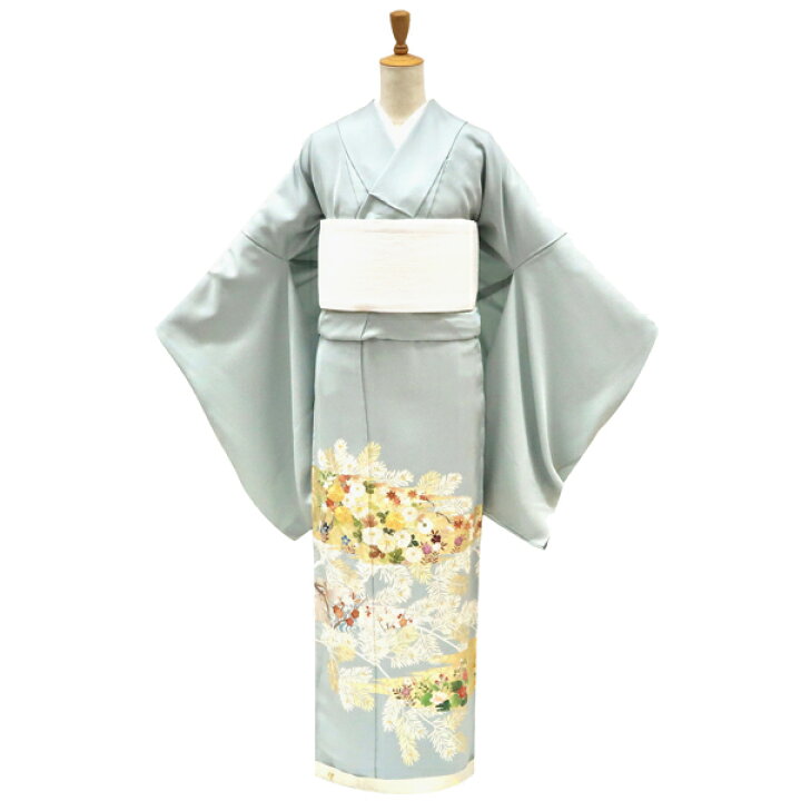 楽天市場】≪15%OFF/スーパーSALE≫色留袖 ブルーグレー 灰青 仕立て 