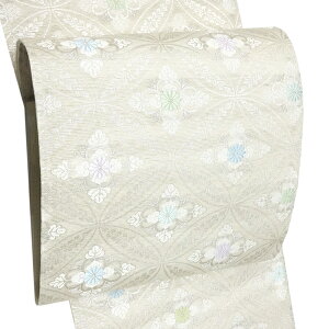 ≪15%OFFクーポンあり≫夏袋帯 白 仕立て付き 洛陽織物 フォーマル 夏 袋帯 絽袋帯 夏袋帯 礼装用 絽 西陣織 七宝 花菱 単衣 夏物 正絹 礼装 販売 購入 新品 仕立て込み 夏帯 fon-386