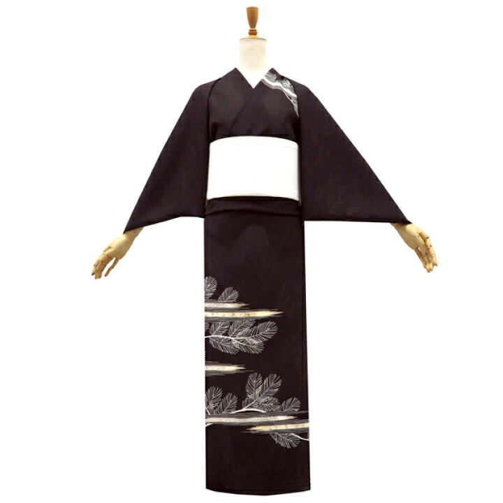 楽天市場】絽夏付下訪問着 黒紅色 十日町老舗染元 仕立て付き 新品 
