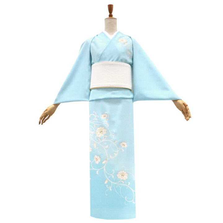 楽天市場】絽夏付下訪問着 水色 十日町老舗染元 仕立て付き 新品 販売 