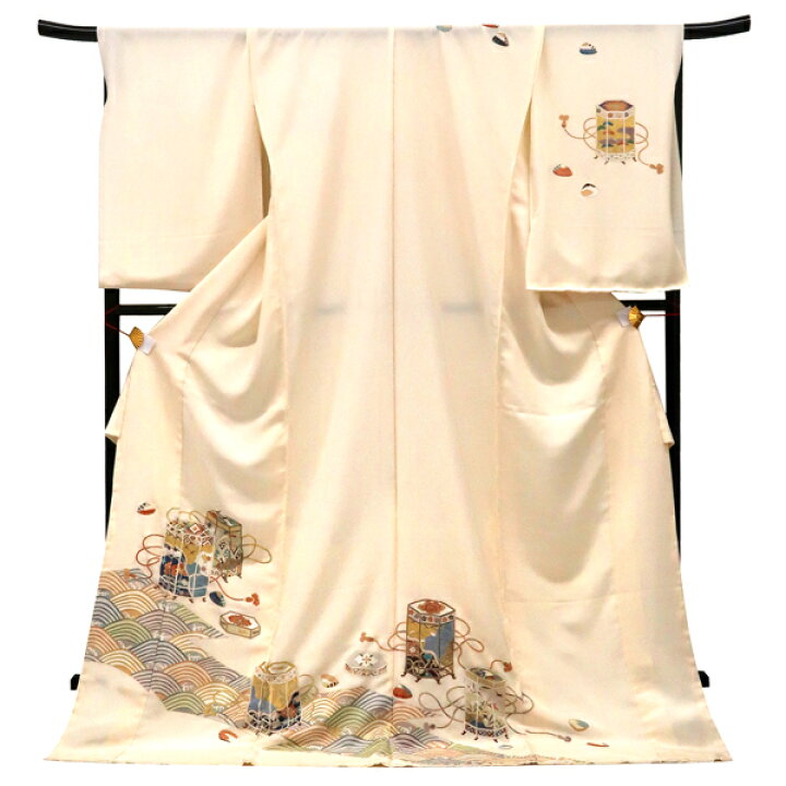 楽天市場】藤理工芸 訪問着 ベージュ 仕立て付き 京友禅 新品 販売 