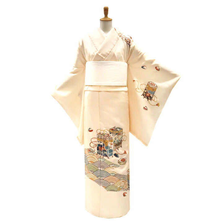 楽天市場】藤理工芸 訪問着 ベージュ 仕立て付き 京友禅 新品 販売 