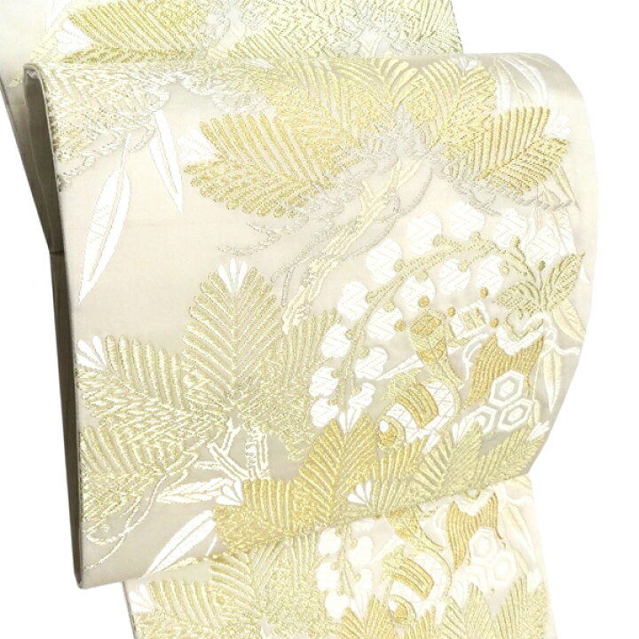 楽天市場】≪15%OFF/セール中≫都（みやこ）袋帯 白×金 仕立て付き 