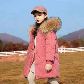 ダウンコート 子供服 女の子 ダウンジャケット キッズ ロング ラクーンファー フード付き 通学 キッズ服 防寒 秋冬 ジュニア アウター 冬 通園 アウトドア キッズジャケット アウター 防寒抜群 120cm 130cm 140cm 150cm 160cm 170cm お出かけ aaa
