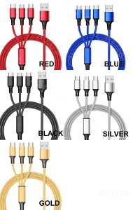[dP[u 3in1[dP[u oCobe[ [d 3䓯[d iOS R[h }[d 2.4A 1 Type-C Micro USB  iC fh~ ϋv iPad Android X}zP[u A_v^[ ^ub