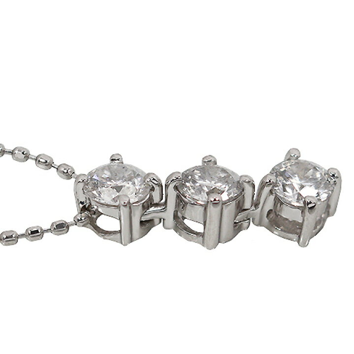 楽天市場】0.5ct ダイヤ 3ストーン プラチナ ペンダント 天然ダイヤ 3 