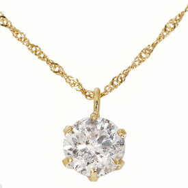 0.4ct ダイヤモンド ペンダント 1粒 天然 18金 ホワイトゴールド ピンクゴールド K18 WG PG 6本爪