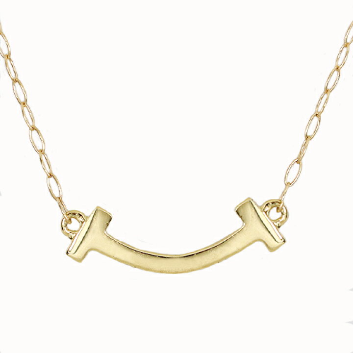 楽天市場】0.05ct ダイヤ ライン スマイル ネックレス 18金 ゴールド 