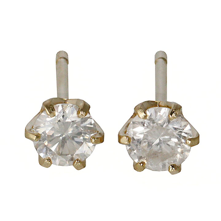 楽天市場】0.25ct ダイヤモンド ピアス スタッド 18金 K18 1粒 1石 