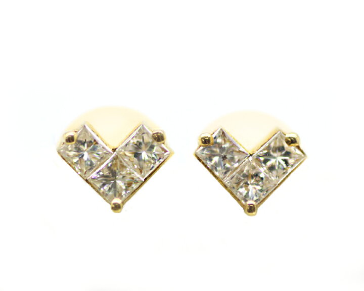 楽天市場】K18 WG 0.3ct ダイヤモンド ハート ピアス : KASHIMA