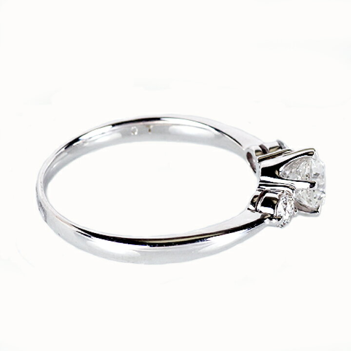 楽天市場】K18WG 0.7ct ダイヤモンド 3ストーン リング : KASHIMA 