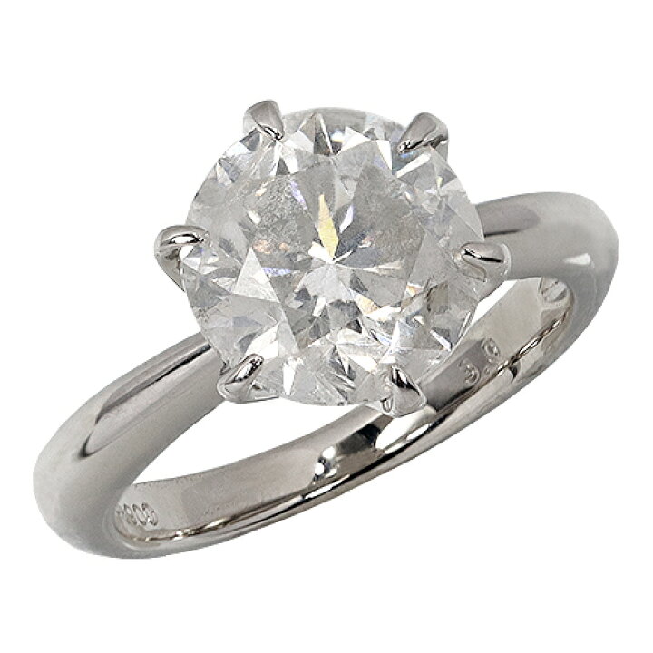 楽天市場】3.0ct プラチナ ダイヤモンド 6爪 リング (Hカラー・I1 