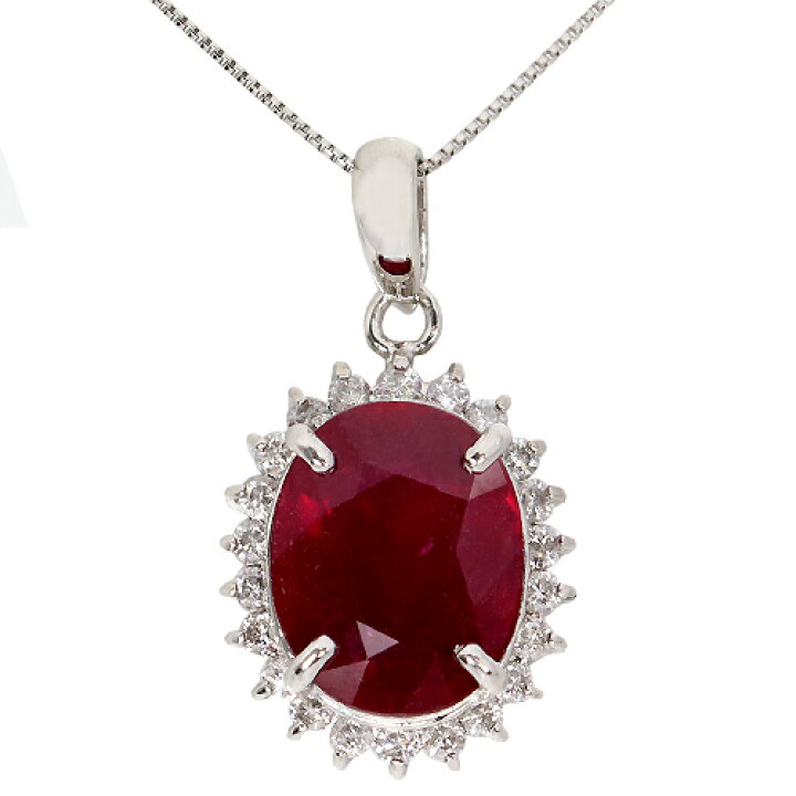 楽天市場】3.0ct ルビー ペンダント プラチナ ベネチアンチェーン 