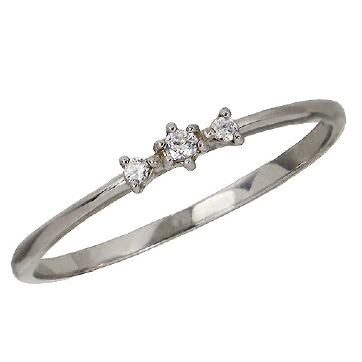 楽天市場】0.03ct ダイヤ 3石 リング K10 WG PG ゴールド ホワイト  