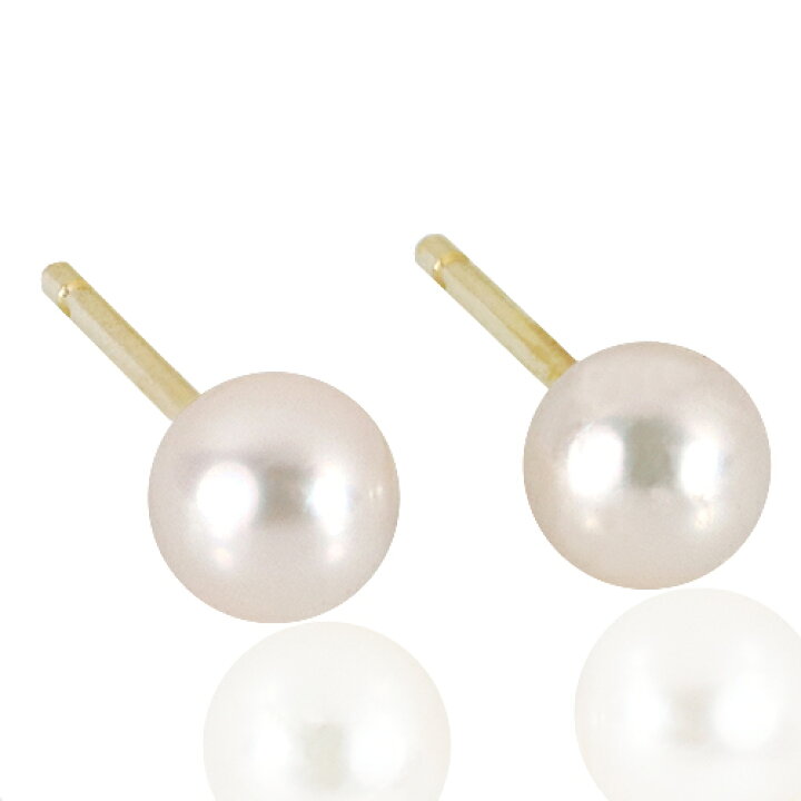 楽天市場】3.5mm あこや 本真珠 ベビー パール ピアス K18 18金 