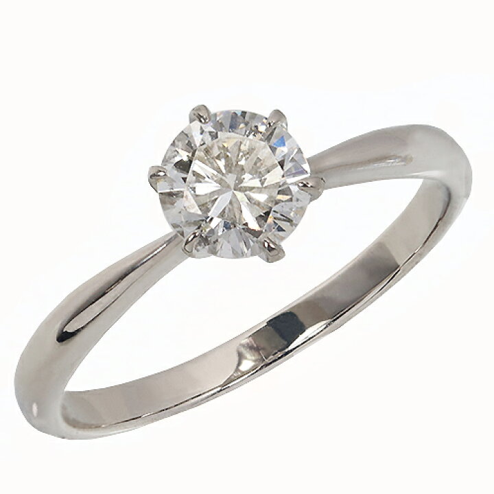 楽天市場】0.7ct プラチナ ダイヤモンド 6爪 リング (Hカラー・I1 
