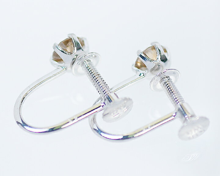 楽天市場】K18/WG/PG 0.4ct ブラウンダイヤモンドイヤリング 