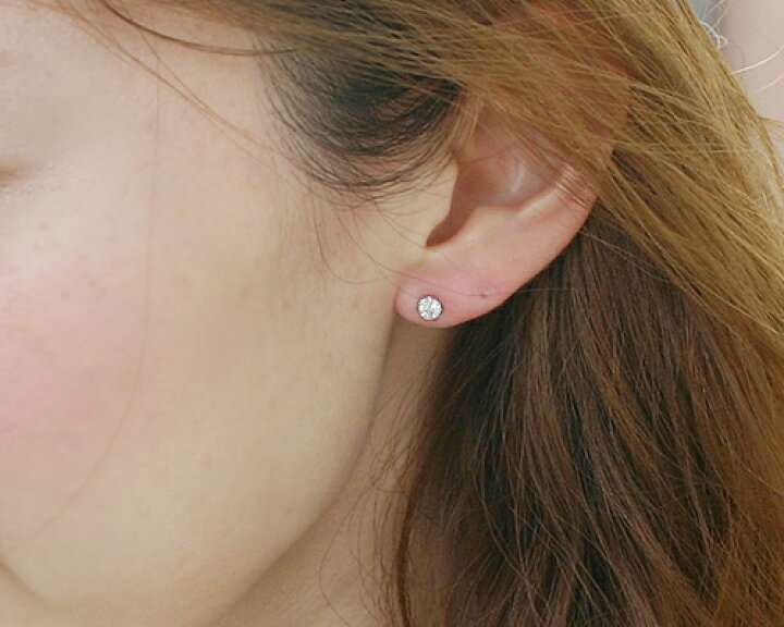 楽天市場】0.5ct ダイヤモンド スタッド ピアス ソリティア 6本爪 1粒  