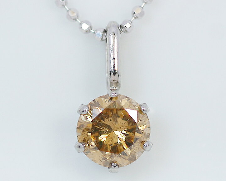 楽天市場】Pt900台 0.5ct ブラウンダイヤモンドペンダント （シルバー 
