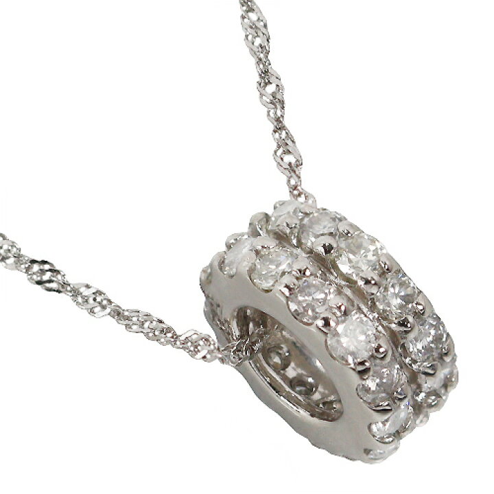 楽天市場】0.3ct ダイヤモンド エタニティ ペンダント 天然ダイヤ 