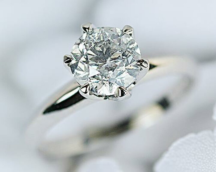 楽天市場】1.5ct プラチナ ダイヤモンド 6爪 リング (Hカラー・I1 