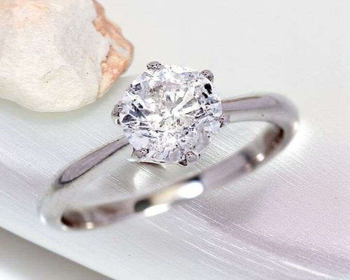 楽天市場】2.0ct プラチナ ダイヤモンド 6爪 リング (Hカラー・I1 