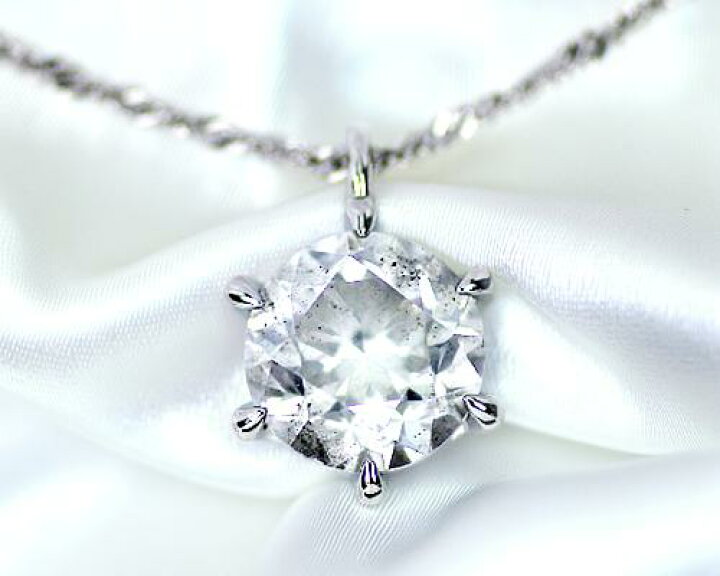 楽天市場】3.0ct プラチナ ダイヤモンド 6爪 ペンダント (Hカラー・I1 