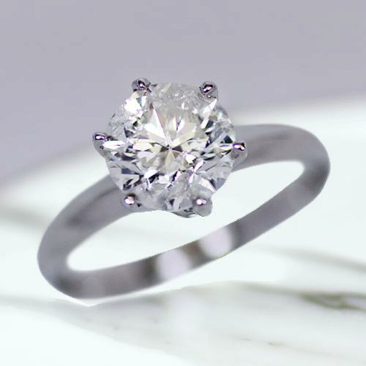 楽天市場】1.7ct プラチナ ダイヤモンド 6爪 リング (Hカラー・ I1 