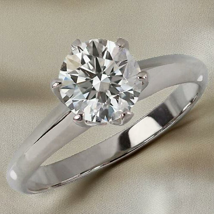 楽天市場】リング Pt900 ダイヤモンド 一粒 1石1.3ct（1.30ct） 6本爪 