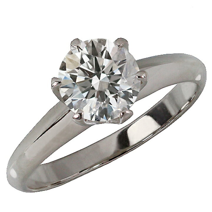 楽天市場】1.3ct プラチナ ダイヤモンド 6爪 リング (Hカラー・I1 