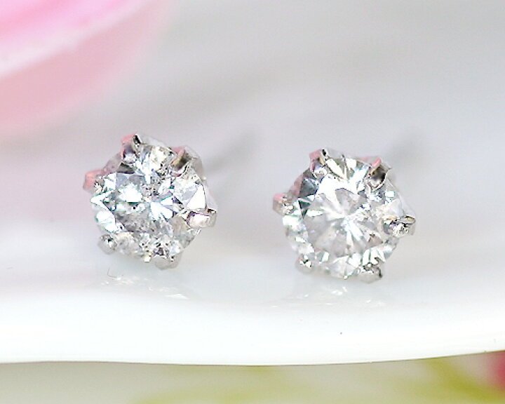 楽天市場】Pt900 0.4ct 1粒ダイヤモンドピアス/イヤリング 