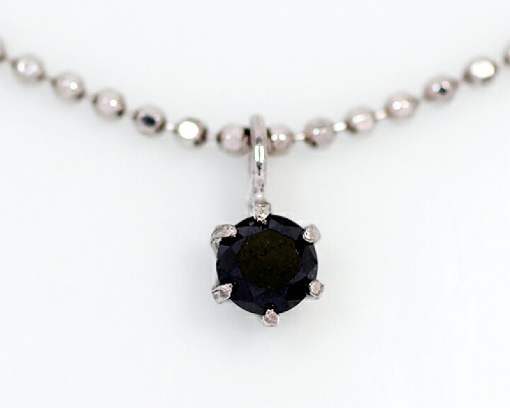 楽天市場】ネックレス Pt900 ブラックダイヤモンド 一粒 1石0.1ct 