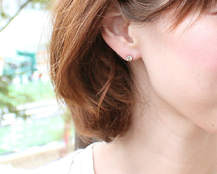 楽天市場】K18WG 0.7ct ブラウン ダイヤモンド イヤリング ピアス  