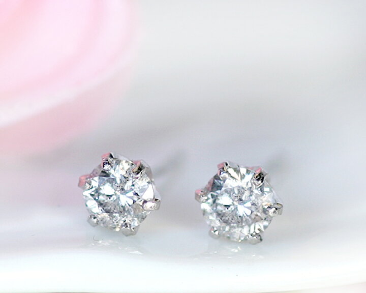 楽天市場】K18WG 0.4ct 1粒ダイヤモンドピアス : KASHIMA
